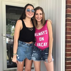 “Always On Vacay” Hot Pink One Piece SwimSuit